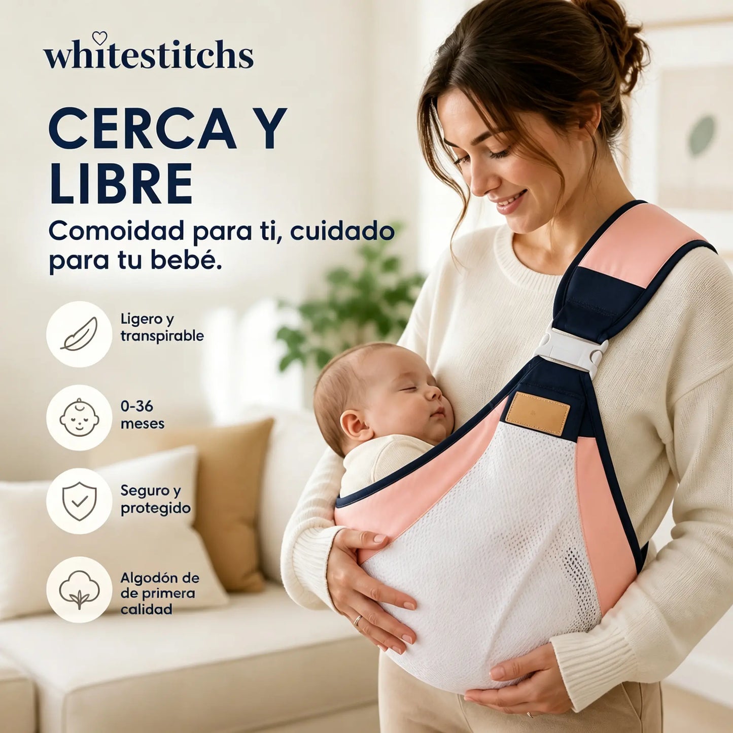👶 Portabebés Ligero Ergonómico | Ideal para Paseos y Viajes ✈️