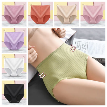 💖(8 piezas) Último día con 50 % de descuento: bragas antibacterianas impermeables de cintura alta_4280746