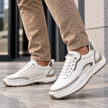 【Tallas 39-45】Zapatillas de piel impermeables y resistentes a las manchas con suelas suaves y cómodas