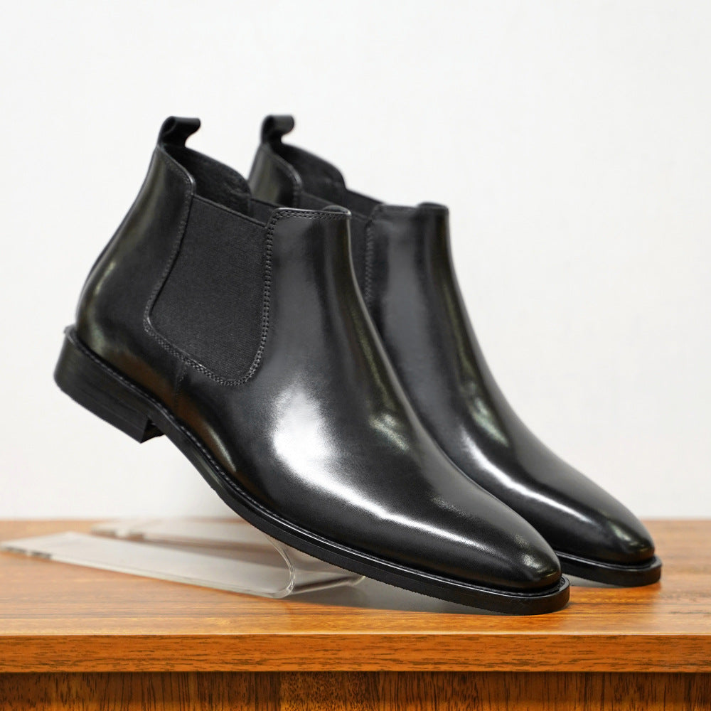 【38-48】Nuevas botas de cuero para hombre, piel de vacuno de alta calidad, hechas a mano.