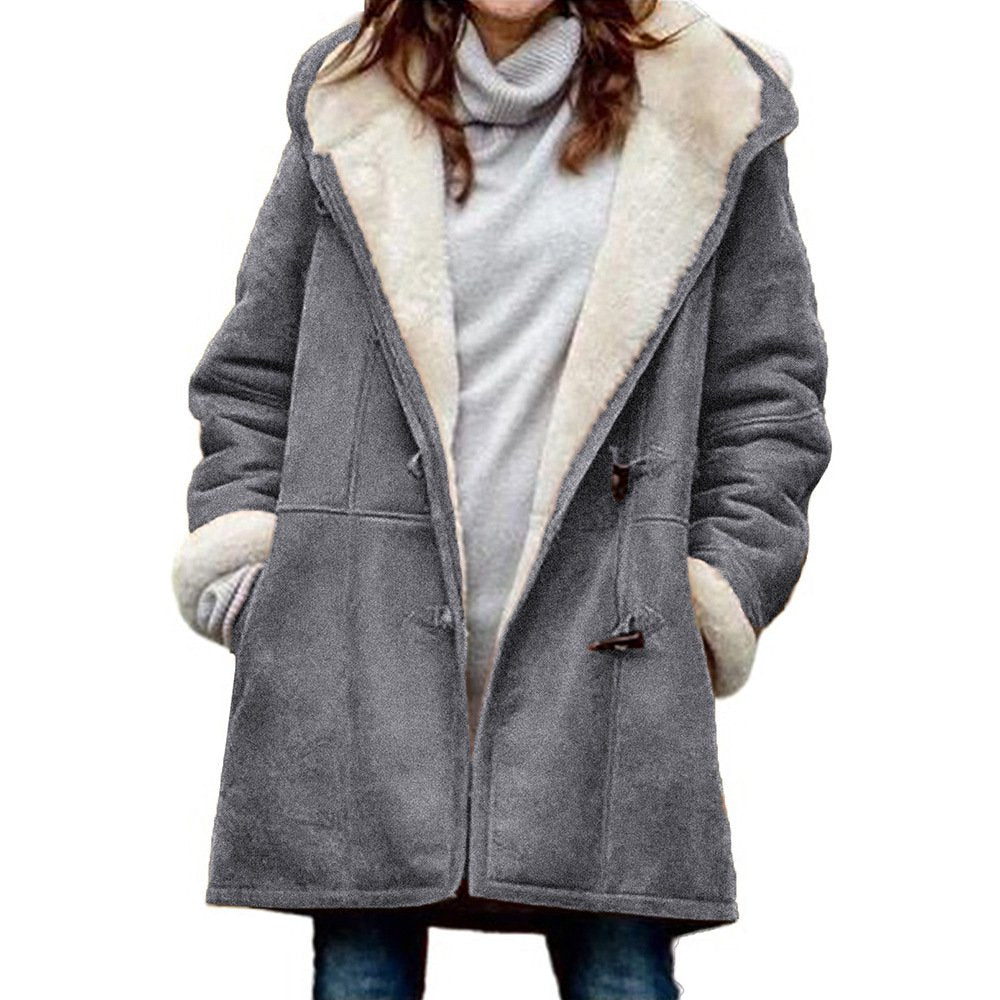 💖【Nueva colección de invierno 43% de descuento】2025 Abrigo de mujer elegante y cálido de ante con forro polar, S-5XL, abrigo de invierno/para el día a día_4195398