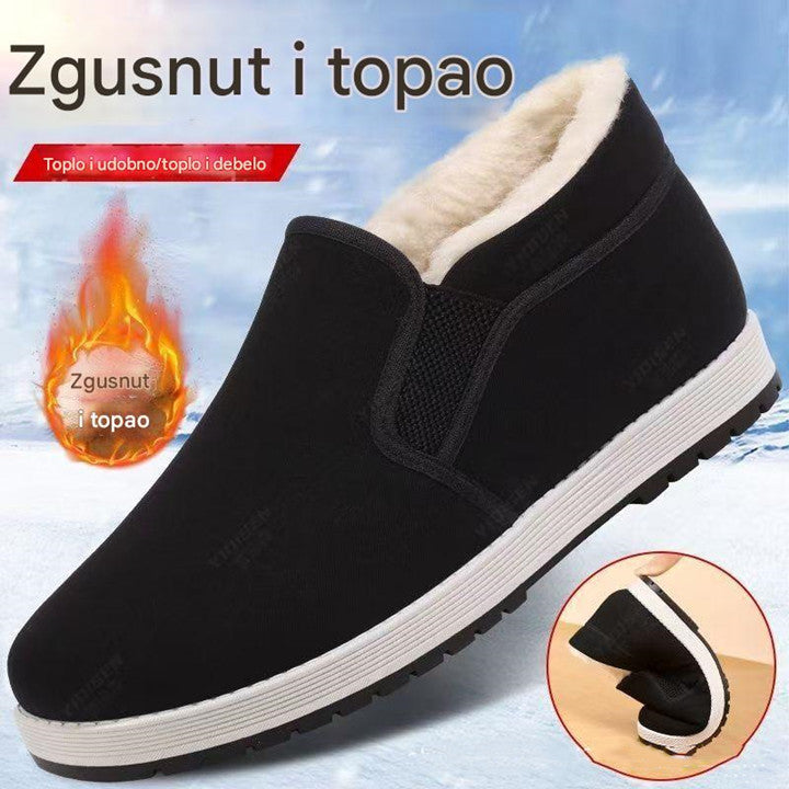 🔥【39-44】Otoño e invierno 2025 nuevo estilo zapatos de algodón cálidos de terciopelo botas antideslizantes zapatos de trabajo antideslizantes