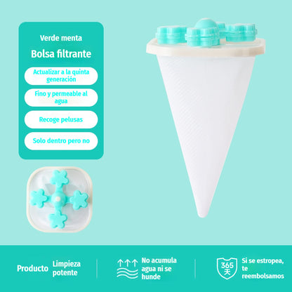 🌀6 piezas 25€✨ Filtro Flotante para Lavadora – Atrapa Pelusas, Cabellos y Pelos de Mascota en Cada Lavado 🧺