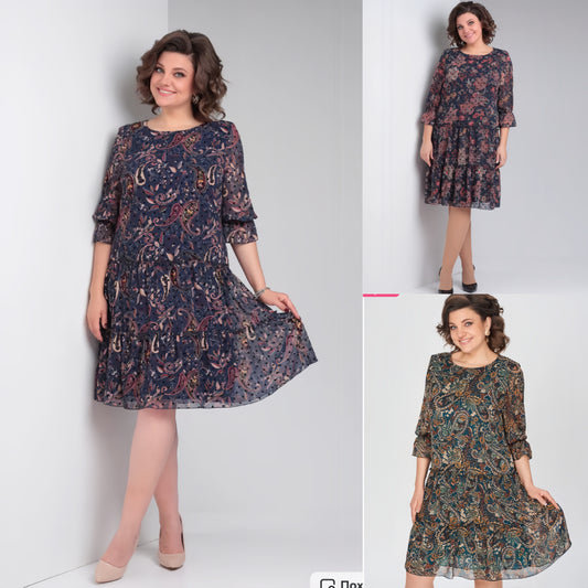 【🥇Nejprodávanější】💥👗【S-5XL】Nové jarní šaty s potiskem 2025