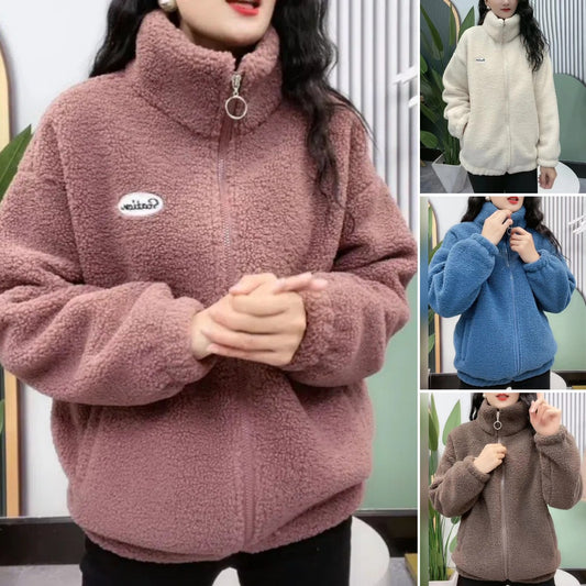💌【M-4XL】Zimní fleecová bunda, bavlněná bunda, zesílená bavlněná bunda z jehněčí vlny, teplá bunda