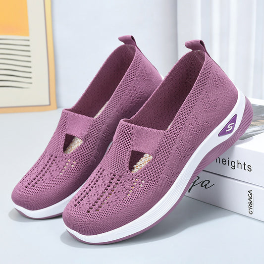 【35-40】 cómodos zapatos antideslizantes transpirables para personas de mediana edad y ancianos