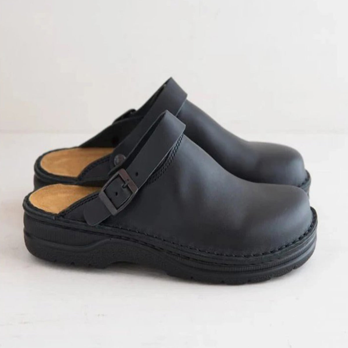 😎 [38-48] 【Négyévszakos használatra】Kiváló minőségű férfi bőr papucs, kényelmes és laza_4200247