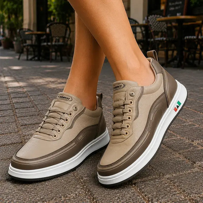 🔥【39-46】Zapatillas deportivas de piel resistentes al agua y a la suciedad con suelas suaves para una máxima comodidad.