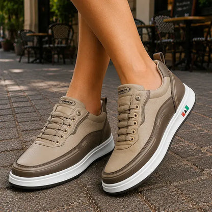 🔥【39-46】Zapatillas deportivas de piel resistentes al agua y a la suciedad con suelas suaves para una máxima comodidad.