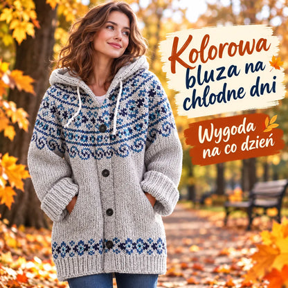 🔥 Ostatni dzień – 50% zniżki 🔥【S–5XL】✨ Nowy kolorowy sweter z kapturem na jesień i zimę