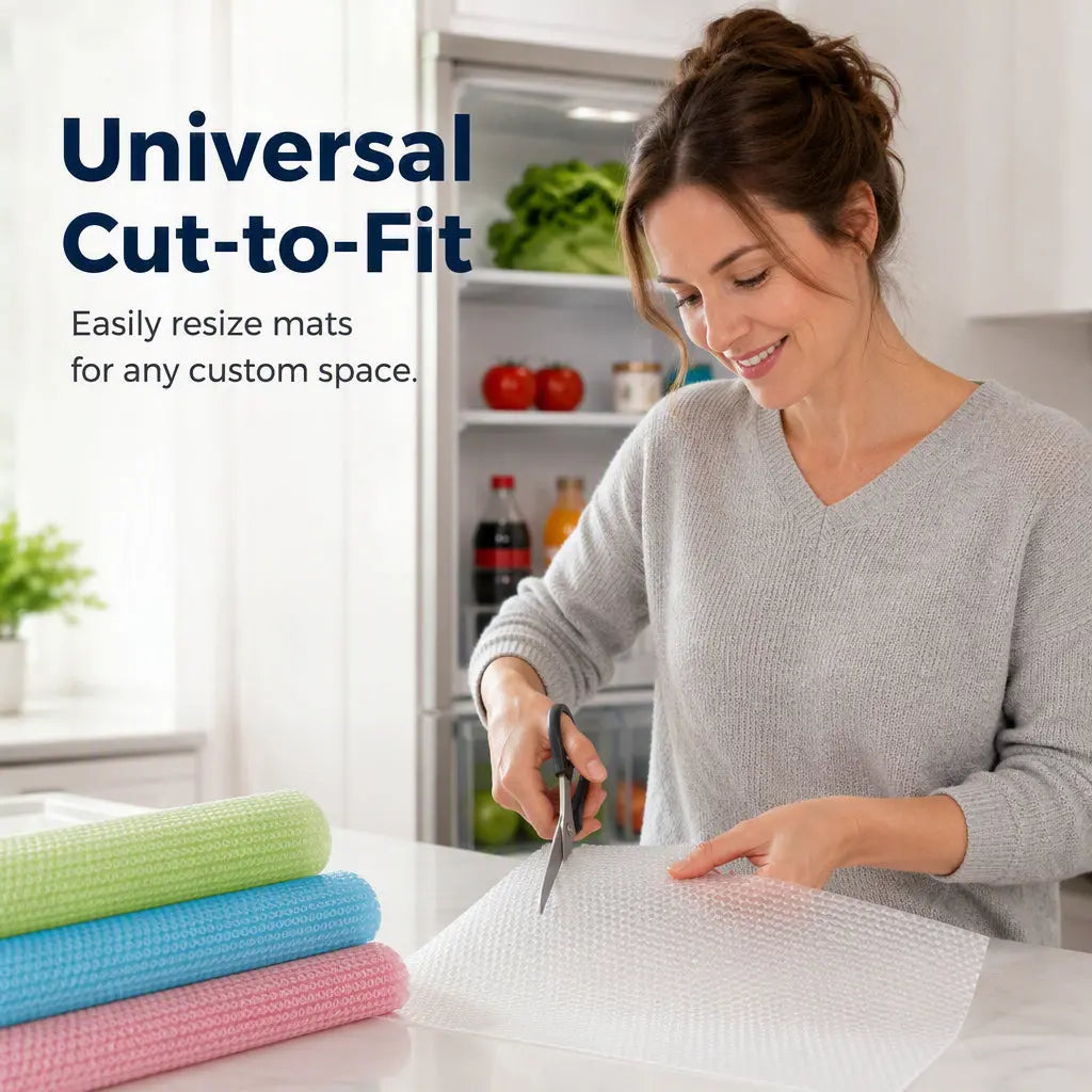 8 piezas por 26 euros-🧊🛡️ Protectores impermeables para estantes de refrigerador — Antideslizantes, fáciles de limpiar y aptos para contacto con alimentos — Mantén los estantes ordenados y frescos ✨