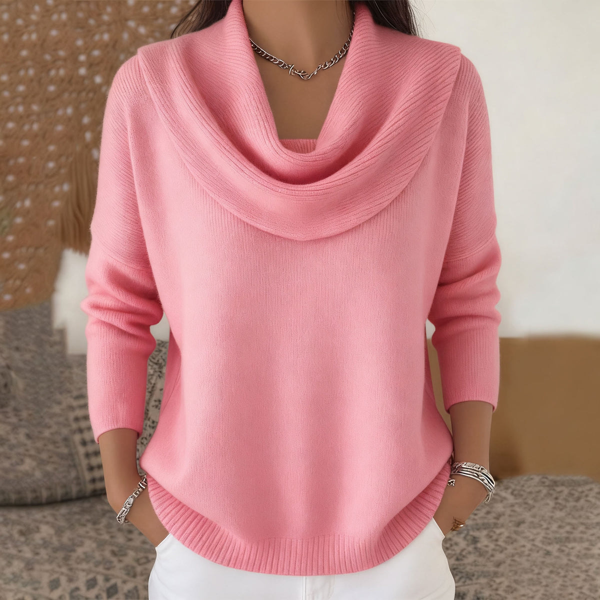 🔥【S-3XL】Nowy sweter z długim rękawem w jednolitym kolorze na jesień/zimę_4187568