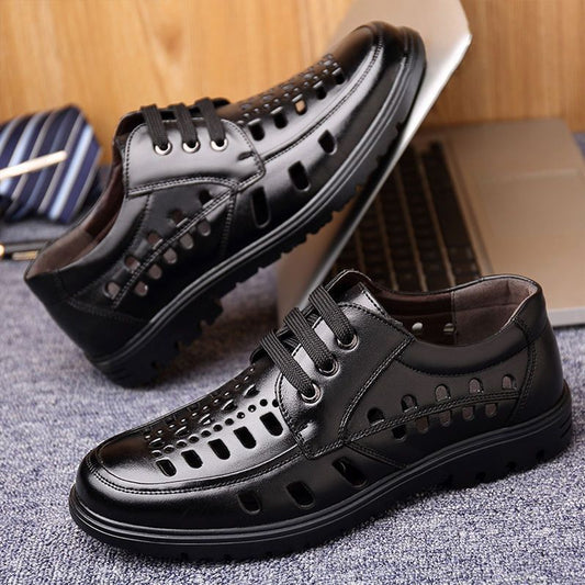 🏝️🔥Rebajas de verano【Tallas 38-44】Nuevas sandalias de cuero transpirables para hombre 2026