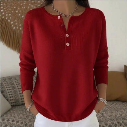 🌷【S-3XL】Női egyszerkeszű V-faszkú pulóver, laza és casual stílusú_4186086