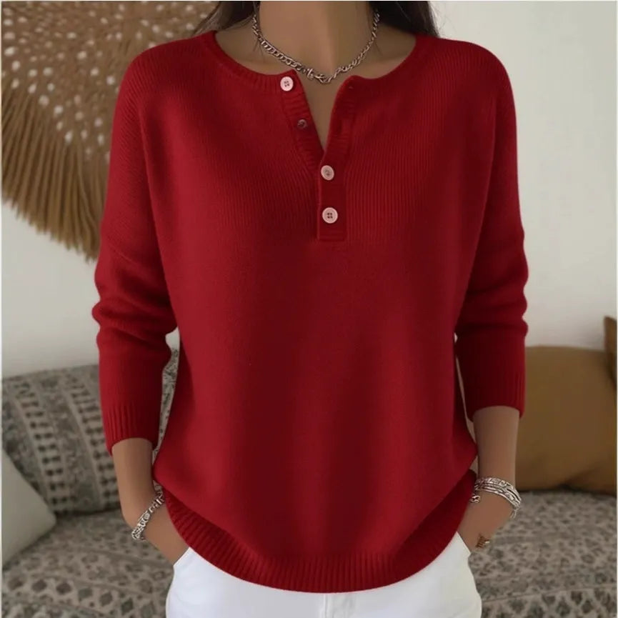 🌷【S-3XL】Női egyszerkeszű V-faszkú pulóver, laza és casual stílusú_4186086