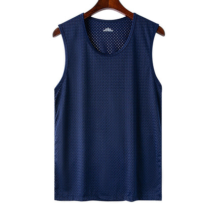 🔥🔥【Compre 1 y obtenga 1 gratis】【30-120kg】Camiseta informal de seda helada para hombre ✅ Ligera, transpirable y de secado rápido.