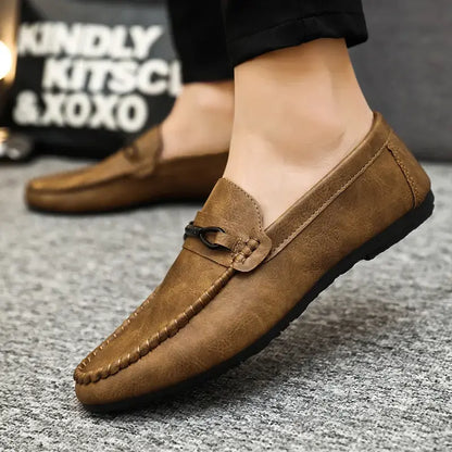 🔥🔥🥿 Zapatos casuales de piel de corte bajo para hombre, versátiles y transpirables, con suelas suaves y antideslizantes.