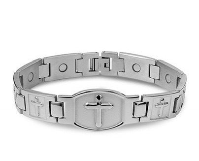 Vegyél egyet, kapsz egyet ingyen 🎁💙 Feraco Férfi Réz Kereszt Karkötő, Mágneses Gyógyító Karkötő 46 Mágnessel - 99,99% Tiszta Réz_4240789