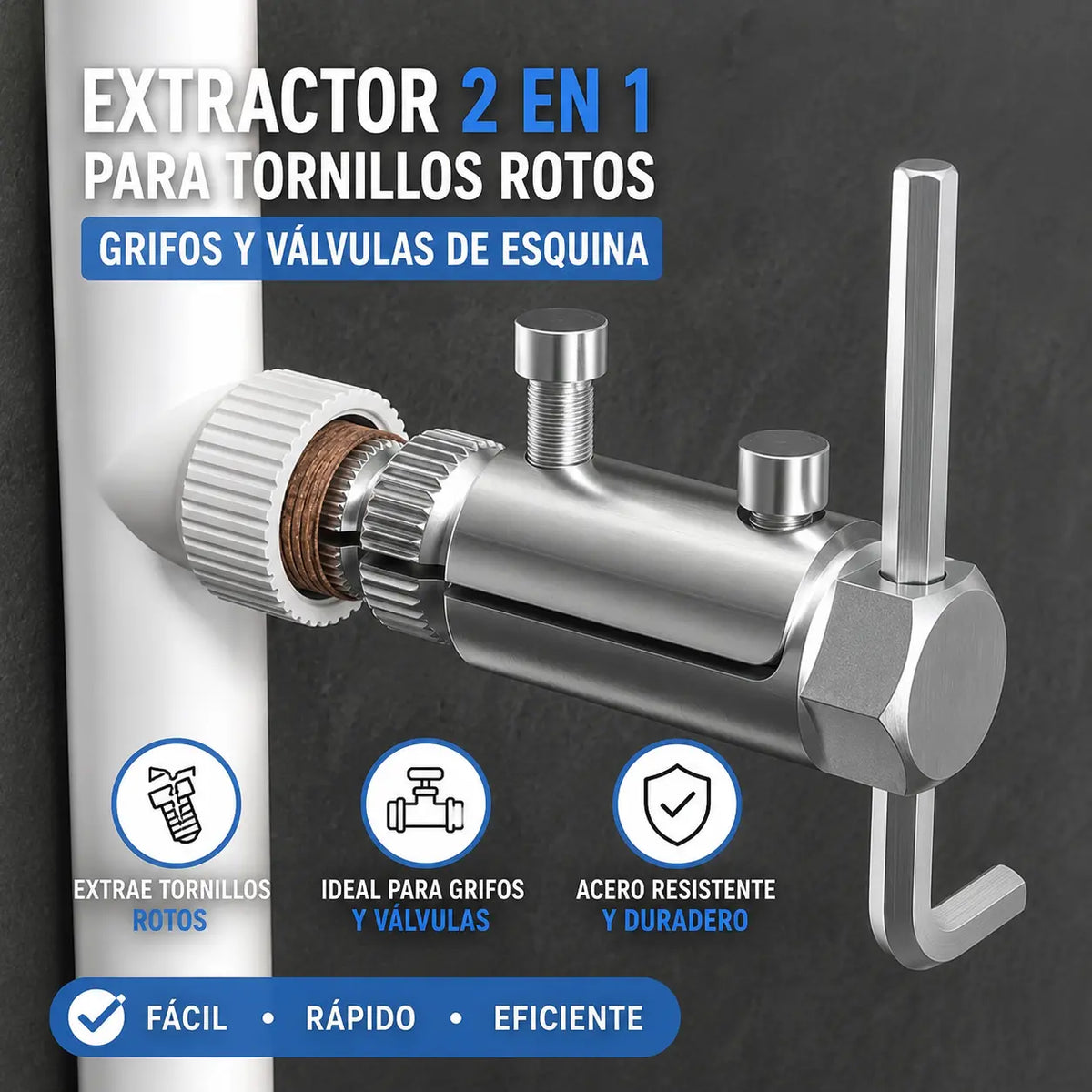🛠️ Extractor de Tornillos Rotos – Saca tornillos atascados fácil y rápido sin ayuda profesional