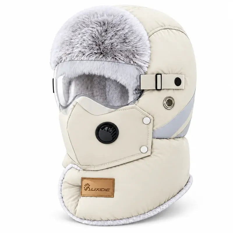 🧢👍Gorra de ciclismo con aislamiento térmico para clima frío: resistente al viento y con protección para las orejas.