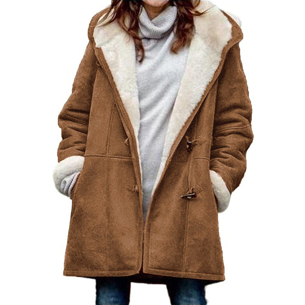 🐏🥼💖【Nueva colección de invierno 43% de descuento】2025 Abrigo de mujer elegante y cálido de ante con forro polar, S-5XL, abrigo de invierno/para el día a día_4206157