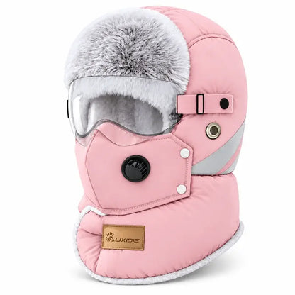 🧢👍Gorra de ciclismo con aislamiento térmico para clima frío: resistente al viento y con protección para las orejas.