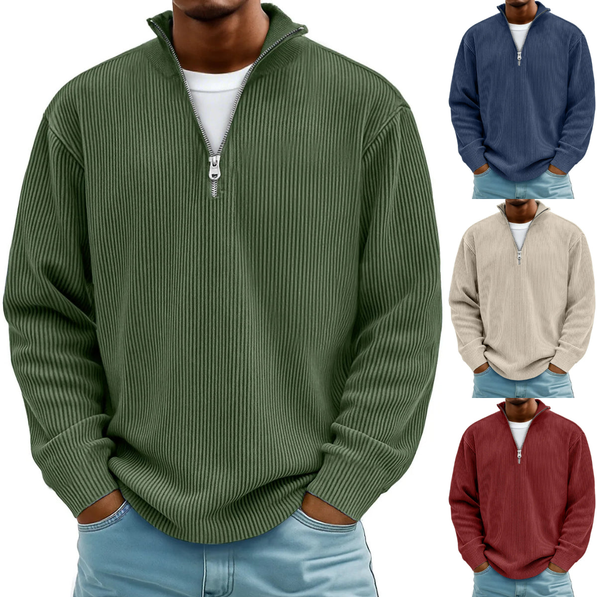 🔥【S-5XL】Jesień/Zima 2025 Nowa męska bluza ze stójką_4197588