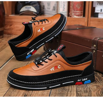 💯🔥🔥【39-48】Los zapatos de negocios casuales para hombre están hechos de cuero impermeable y resistente a las manchas con una suela suave para un uso cómodo.