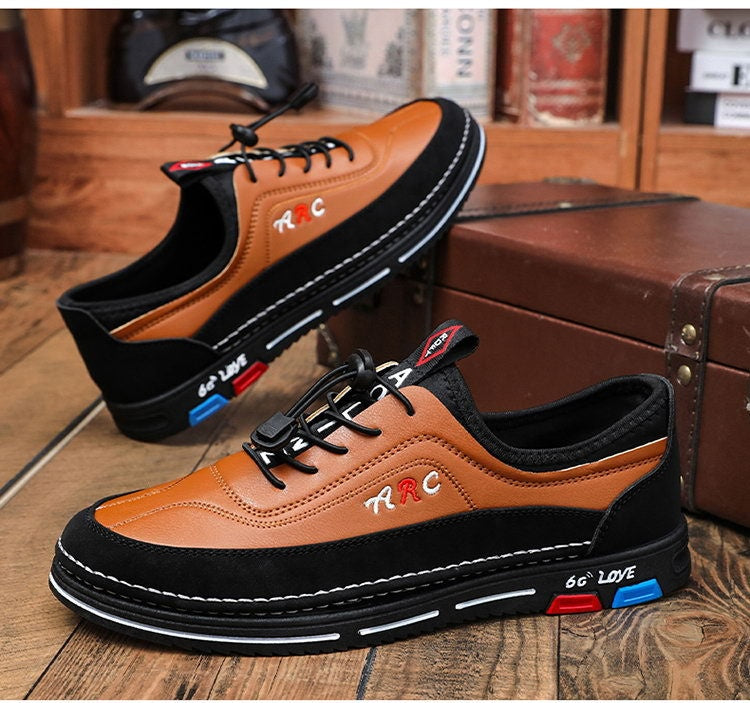 💯🔥【39-48】Los zapatos de negocios casuales para hombre están hechos de cuero impermeable y resistente a las manchas con una suela suave para un uso cómodo. 4290614