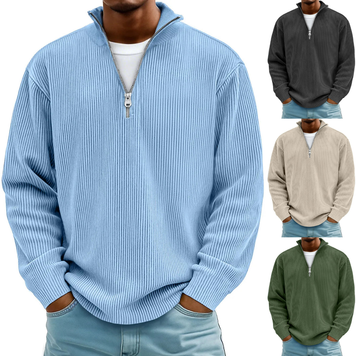 🔥【S-5XL】Nueva sudadera de hombre con cuello alto, otoño/invierno 2026_4216023