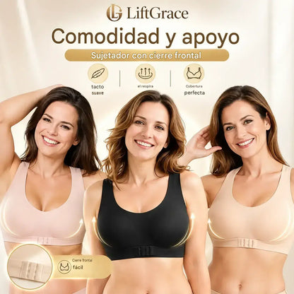 🎉¡ÚLTIMO DÍA DE OFERTA! - 60% DE DESCUENTO⚡ Sujetador sin aros con cierre frontal y espalda cruzada: corrige la postura y ofrece máxima sujeción y comodidad.