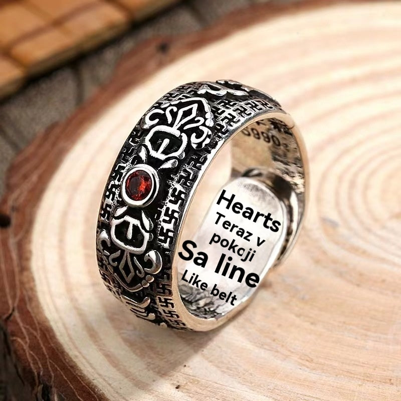 🔥💖Anillo de plata 999, estilo retro unisex con amuleto de la suerte Pixiu, fuerte y de moda._4247208