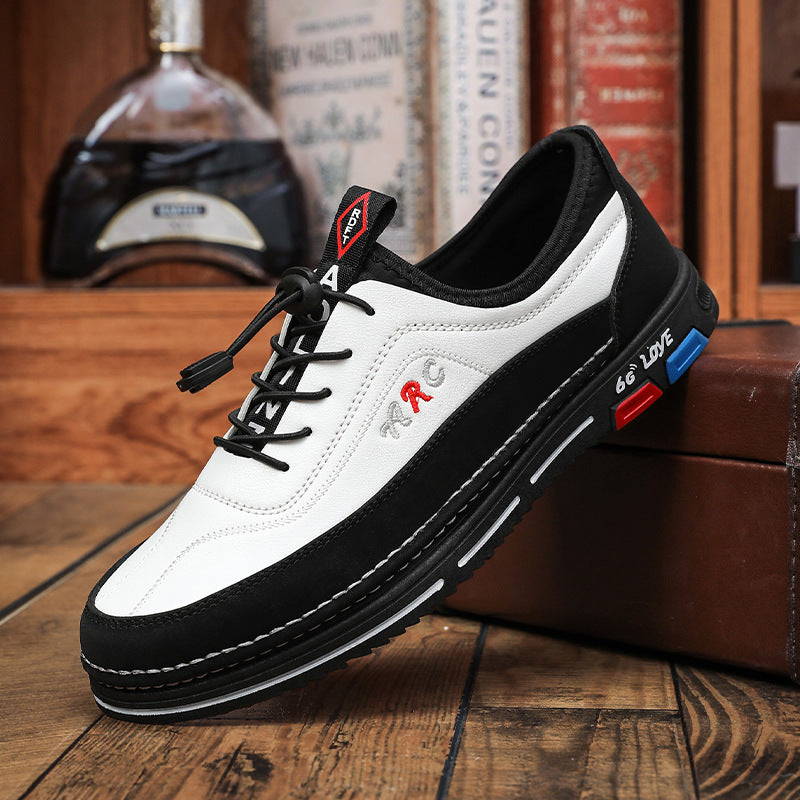 💯【39-48】Los zapatos de negocios casuales para hombre están hechos de cuero impermeable y resistente a las manchas con una suela suave para un uso cómodo.