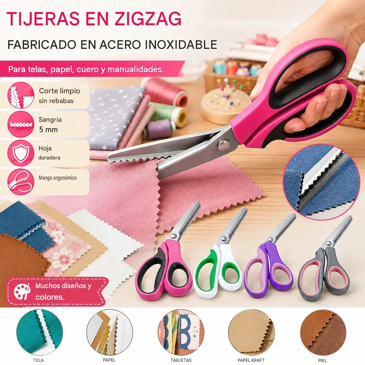 ✂️🧵Tijeras multifuncionales para manualidades, ¡crea encajes exquisitos fácilmente!
