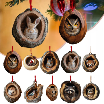 【10 kusů】🎄Dekorace na vánoční stromeček zvířátka. drobné zvířecí ozdoby_3823615