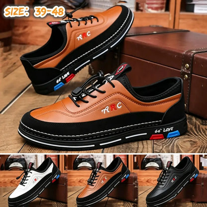 💯🔥🔥【39-48】Los zapatos de negocios casuales para hombre están hechos de cuero impermeable y resistente a las manchas con una suela suave para un uso cómodo.