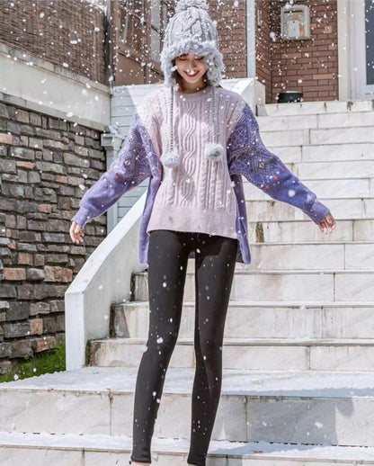 ✨【2 darabos】⛄【S-5XL】Női meleg és stílusos gyapjú leggings - Téli alapvető darab_4211382