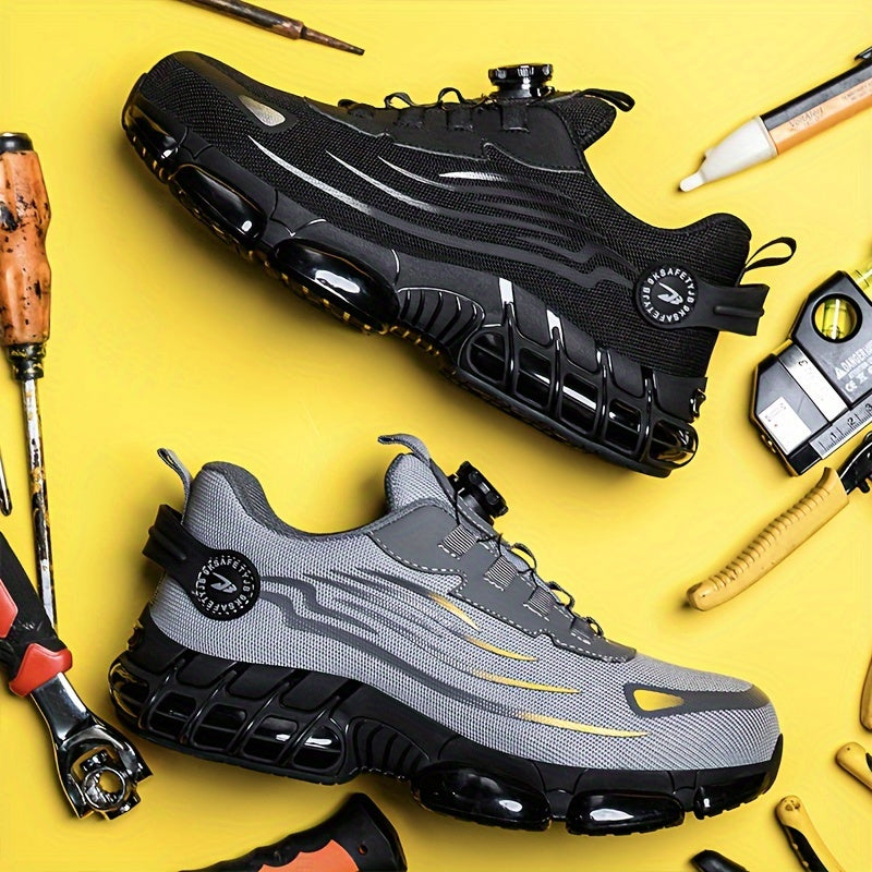 🥾🔥Botas de trabajo Knauf, adecuadas para uso diario, resistentes a impactos y perforaciones, con puntera de acero, zapatos de seguridad cómodos y antideslizantes.