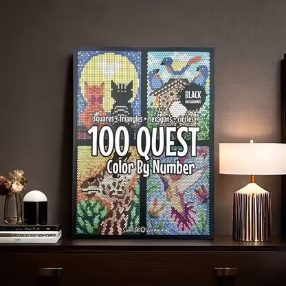 50% DE DESCUENTO🎄🎨Libro para colorear por números 100 QUEST