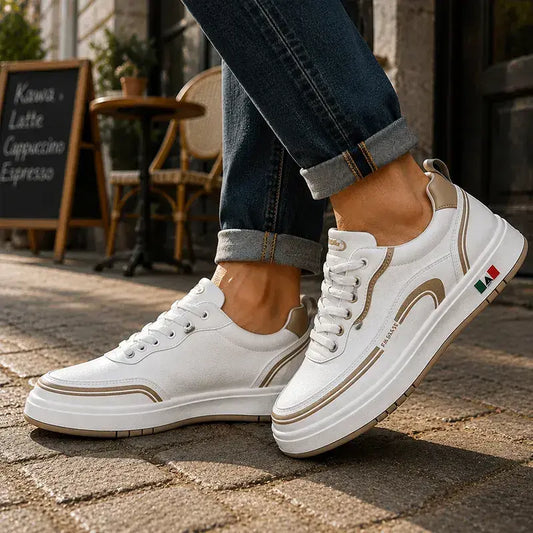 🔥【39-46】Zapatillas deportivas de piel resistentes al agua y a la suciedad con suelas suaves para una máxima comodidad.