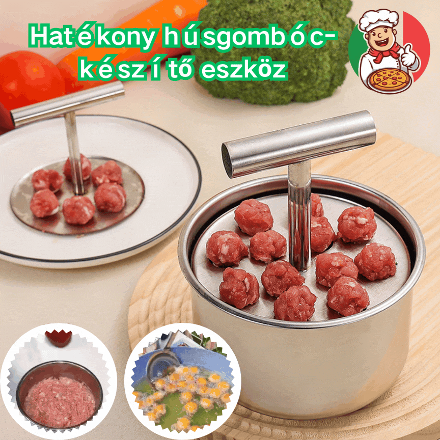 【30%OFF】Rozsdamentes acél húsgolyó formázó, praktikus konyhai eszköz – ideális hús- és halgolyókhoz🍖🐟