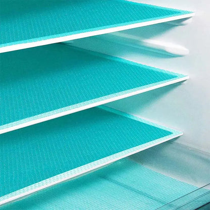 8 piezas por 26 euros-🧊🛡️ Protectores impermeables para estantes de refrigerador — Antideslizantes, fáciles de limpiar y aptos para contacto con alimentos — Mantén los estantes ordenados y frescos ✨