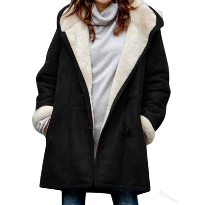 💖【Nueva colección de invierno 43% de descuento】2025 Abrigo de mujer elegante y cálido de ante con forro polar, S-5XL, abrigo de invierno/para el día a día_4195398