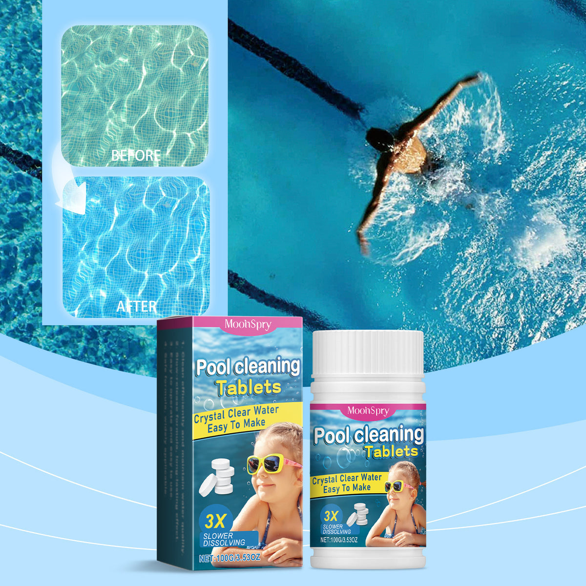 🔥Compre 1 y obtenga 1 gratis（2 botella）🏊‍Pastillas efervescentes para la limpieza de piscinas_4294584