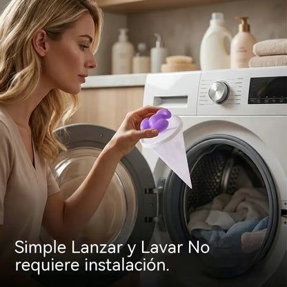 🌀6 piezas ✨ Filtro Flotante para Lavadora – Atrapa Pelusas, Cabellos y Pelos de Mascota en Cada Lavado 🧺