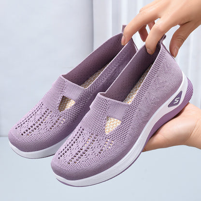 【35-40】 cómodos zapatos antideslizantes transpirables para personas de mediana edad y ancianos