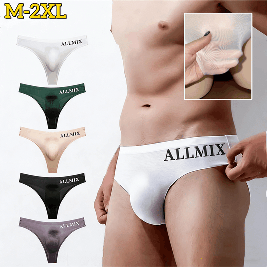 【5 piezas 】Tanga sin costuras de cintura baja de seda de hielo sexy