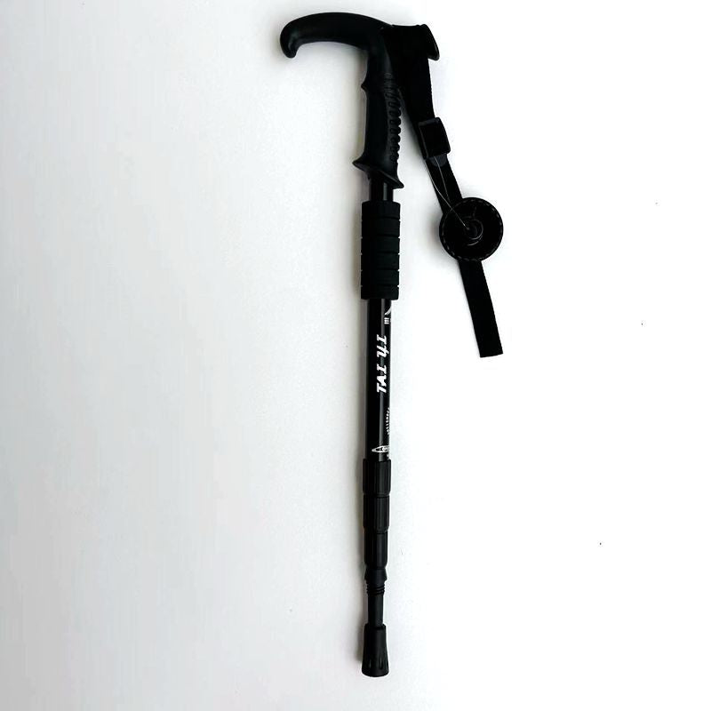 Bastón de trekking ajustable de aleación de aluminio: duradero, con absorción de impactos y ligero