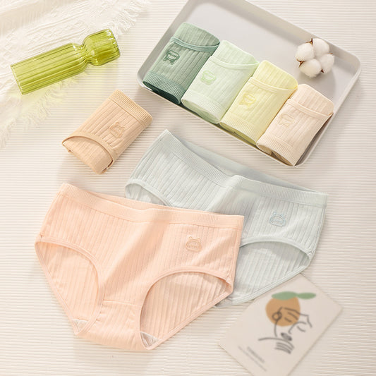 🩲🏆 (7 szt) – Wysokie, bawełniane majtki damskie o wygodnym i oddychającym kroju_4201217