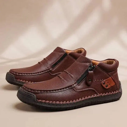 Último día con 40% de descuento 【38-48】Mocasines de conducción para hombre hechos a mano en piel – Puntera ancha, soporte para el arco